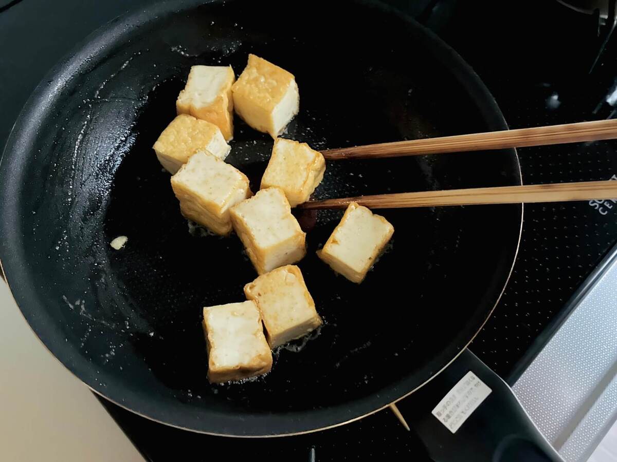 厚揚げのマヨポン焼き