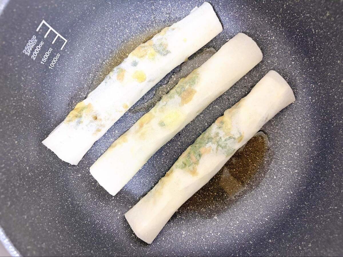 小松菜の時短パリパリ棒餃子