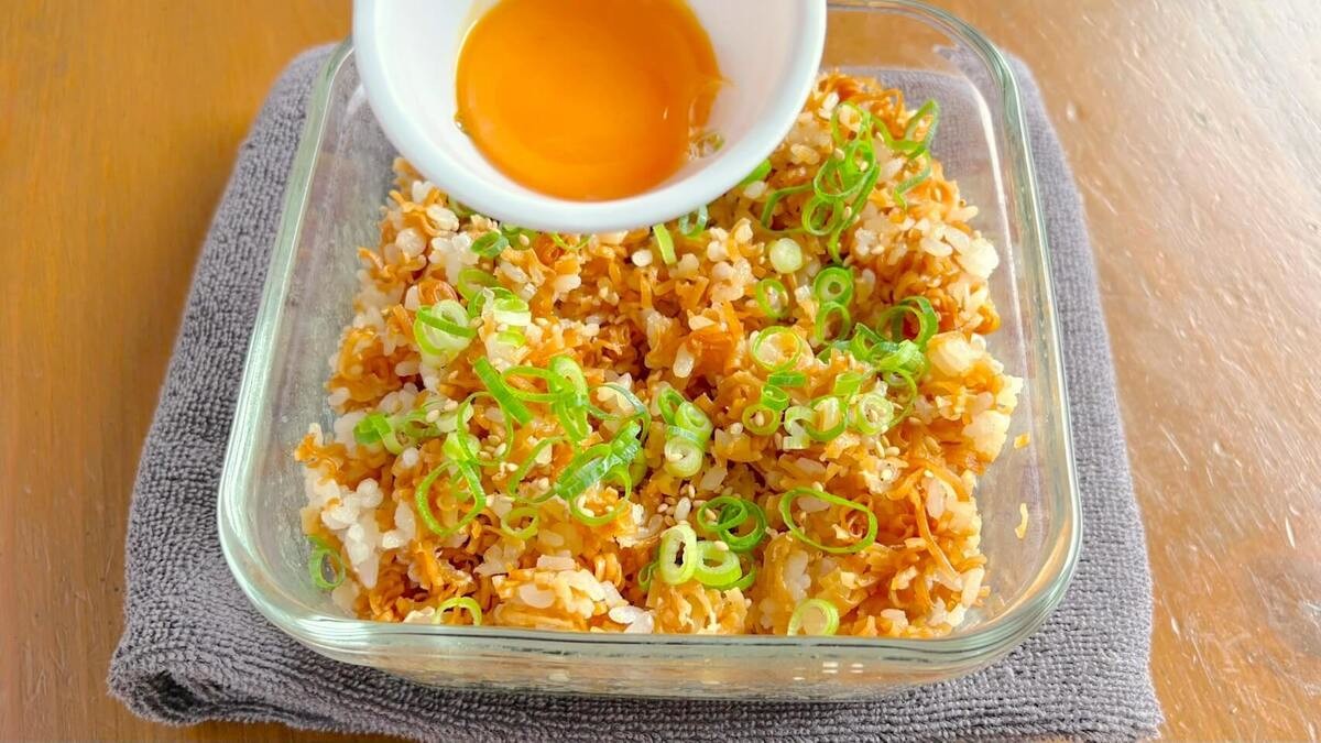 「チキンラーメン炒飯風」のレシピ