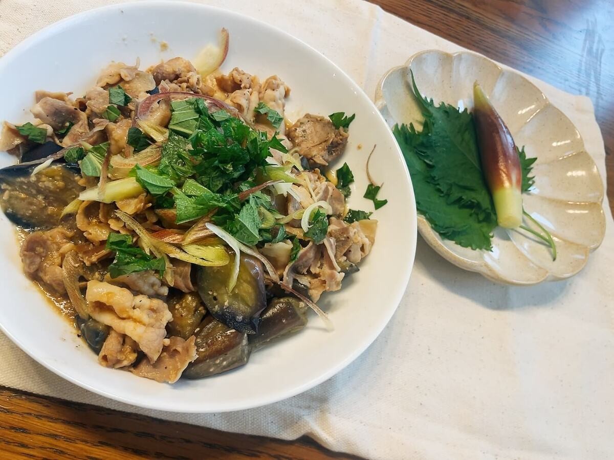 甘辛味噌なす豚