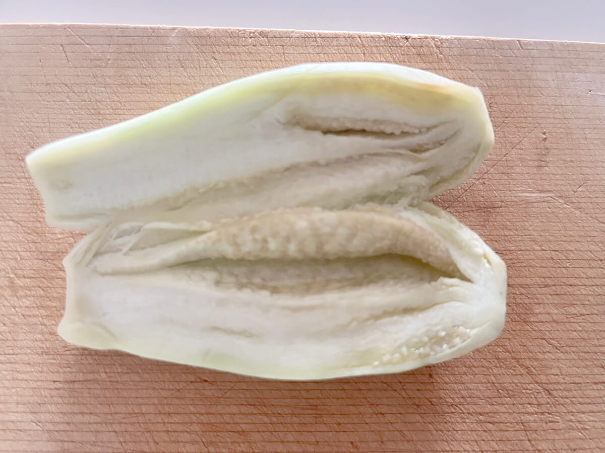 大原千鶴さん「レンチンなすのかば焼き」のレシピ