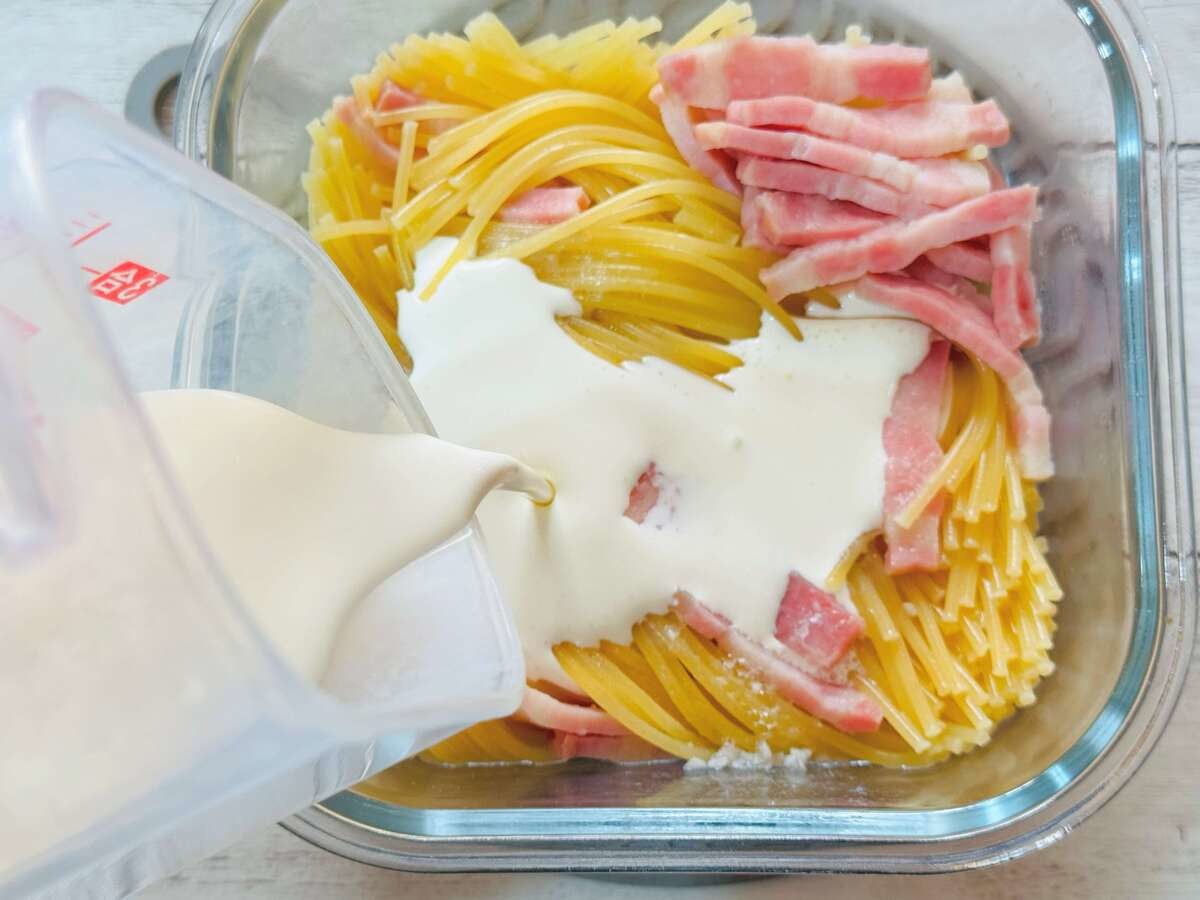 「DAIGOも台所」電子レンジのみで完成！「レンジでカルボナーラ」
