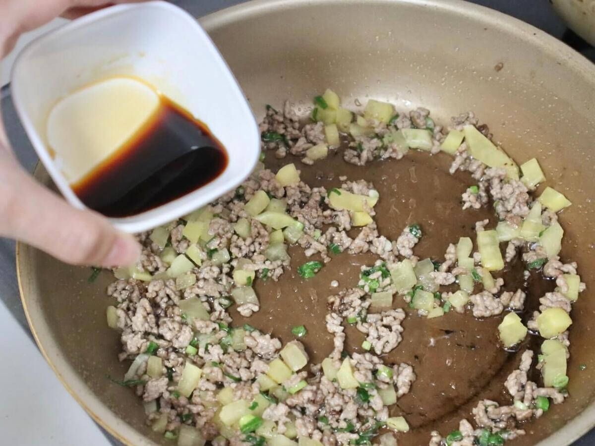 肉そぼろの卵焼き
