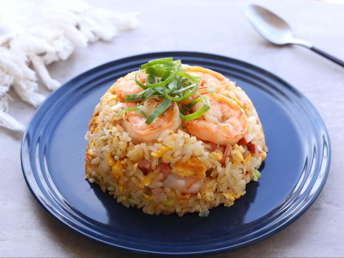 至高のぷりぷりエビチャーハン!!