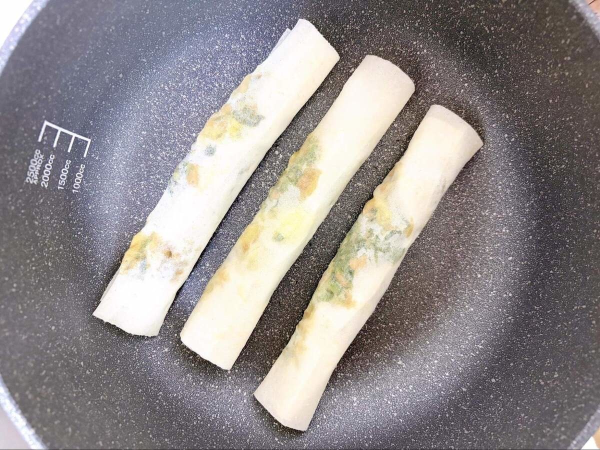 小松菜の時短パリパリ棒餃子