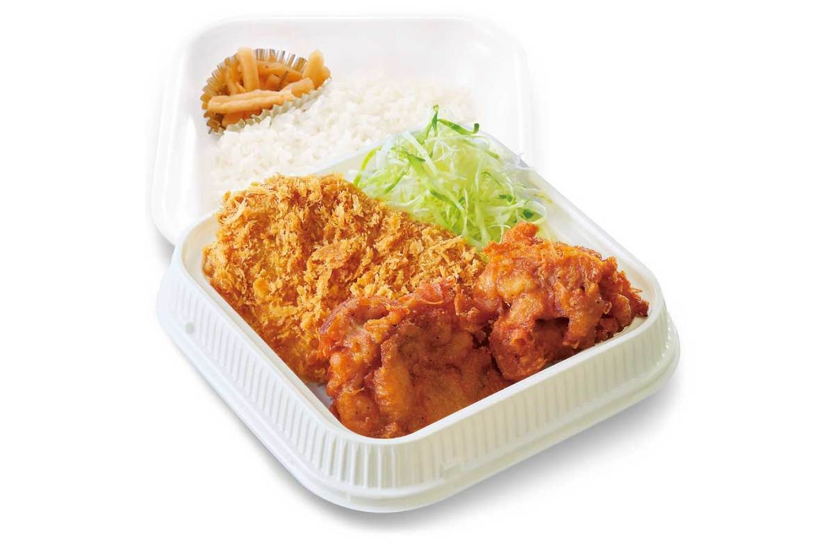 かつやメニューロースカツ・から揚げ弁当