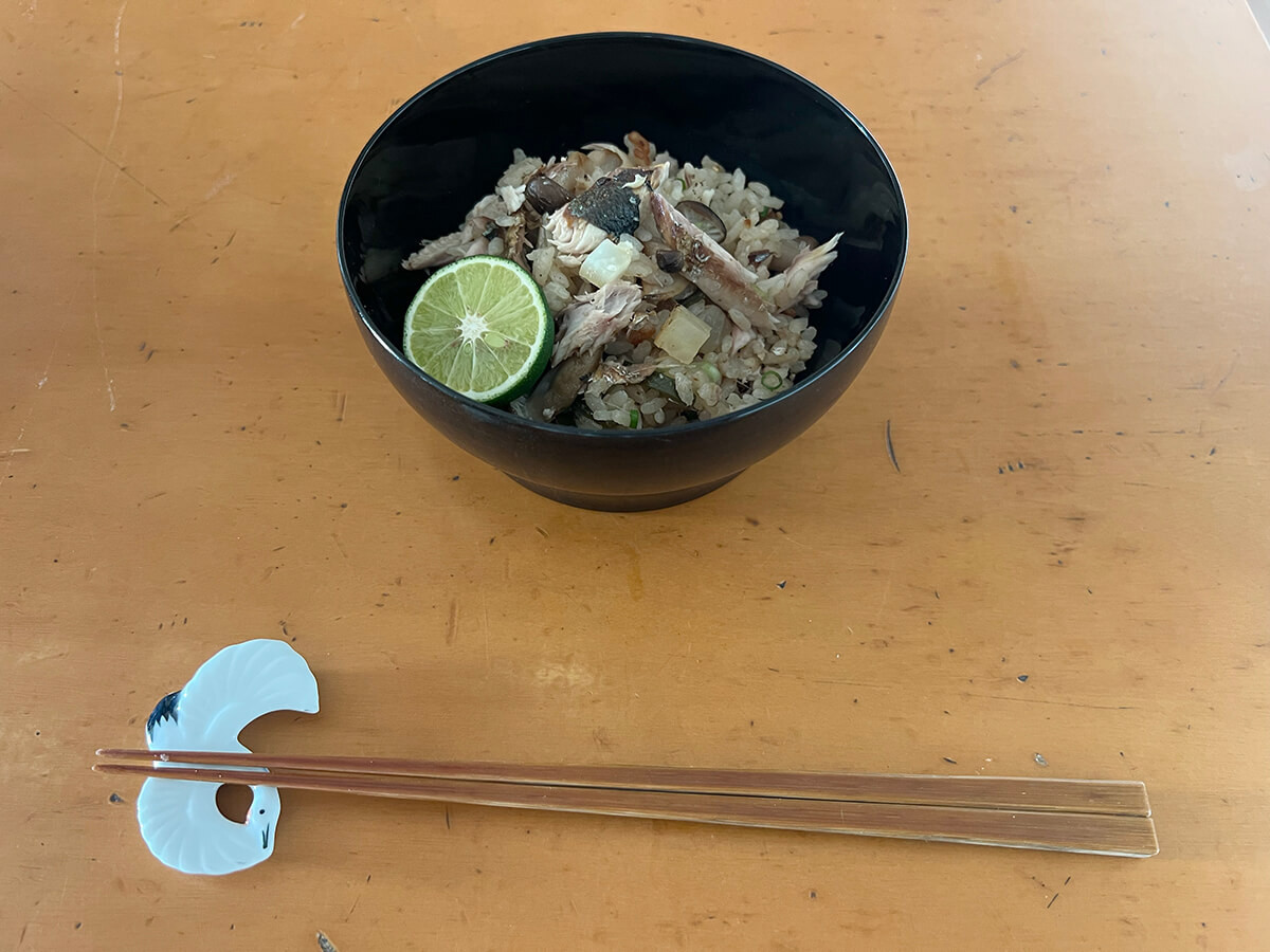 サンマの塩焼き＆炊き込みご飯
