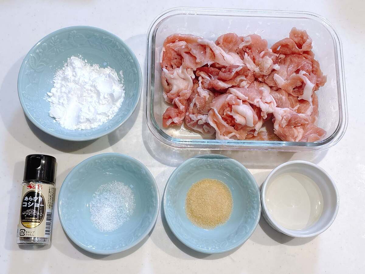豚こま肉のから揚げ