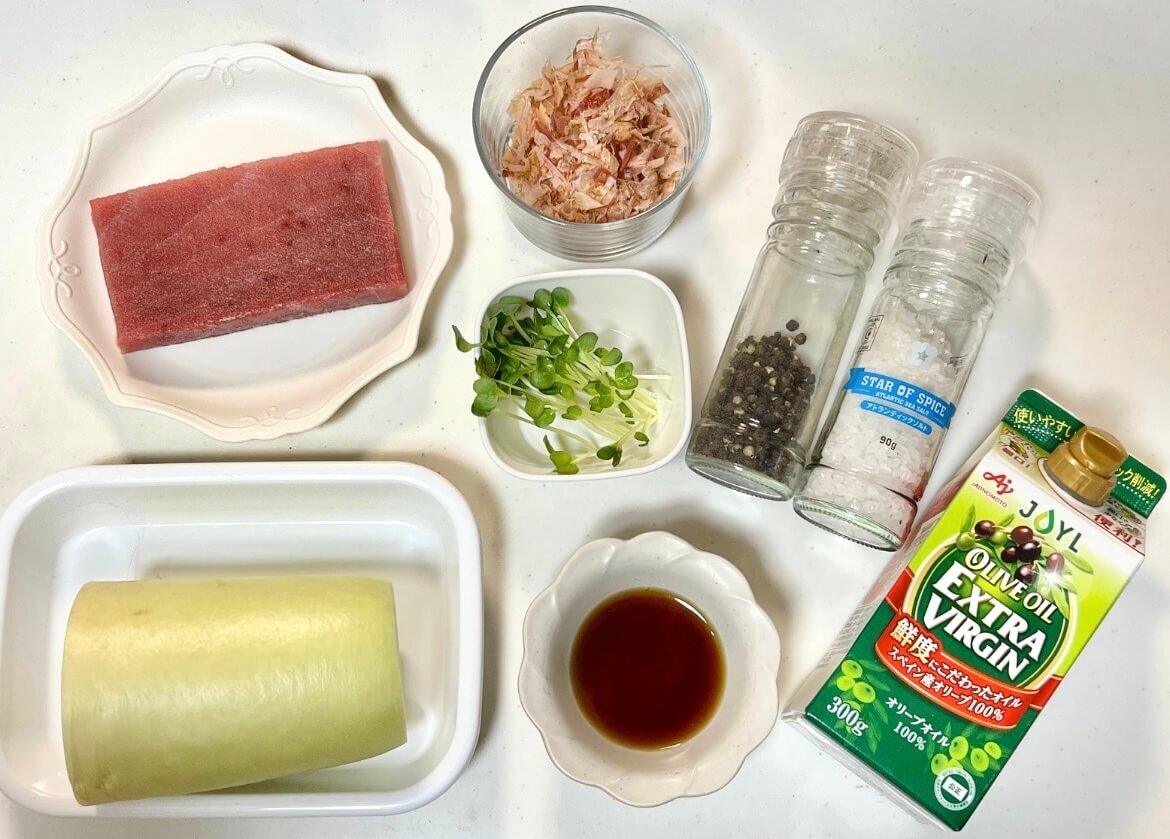 タサン志麻さん「マグロのたたき ポン酢オリーブオイル