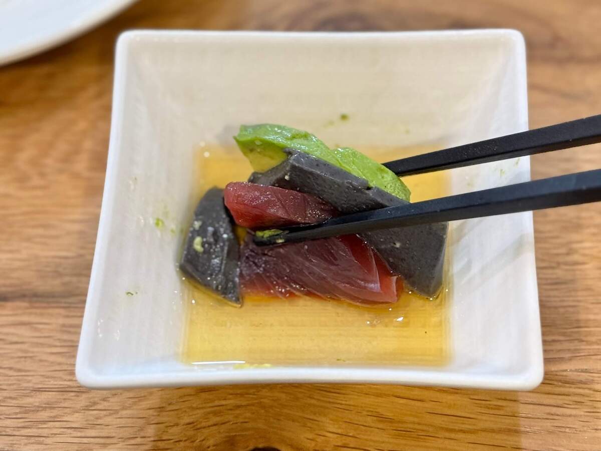 カツオのレバ刺し風