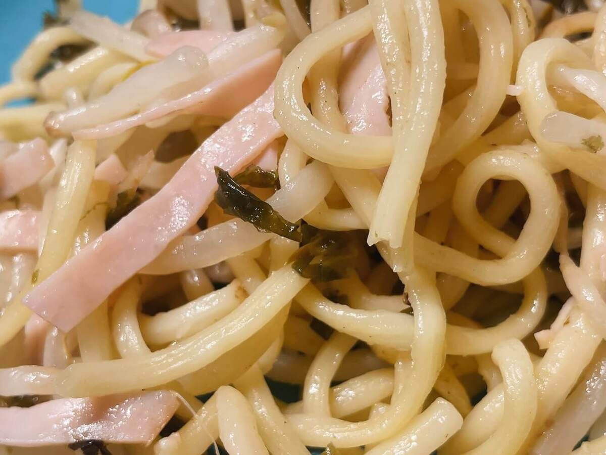もやしと高菜の焼きそば