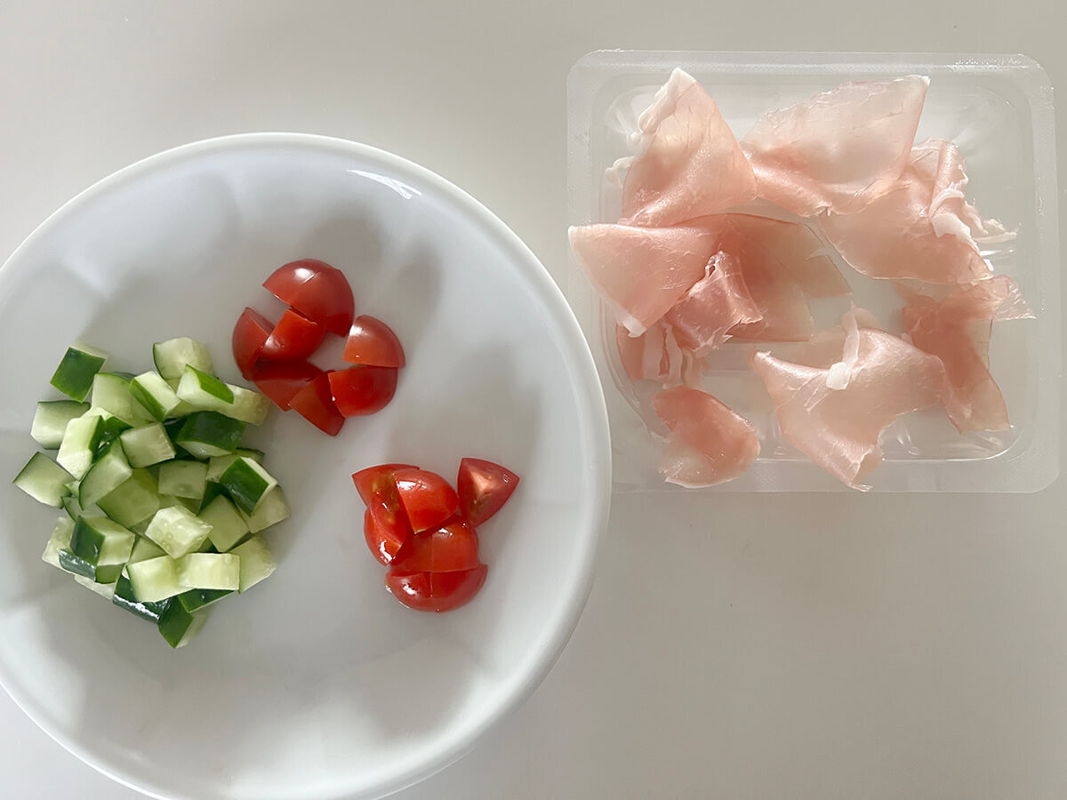 生ハム冷ややっこ