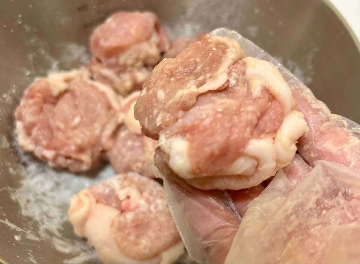 豚こまの照り焼きステーキ風