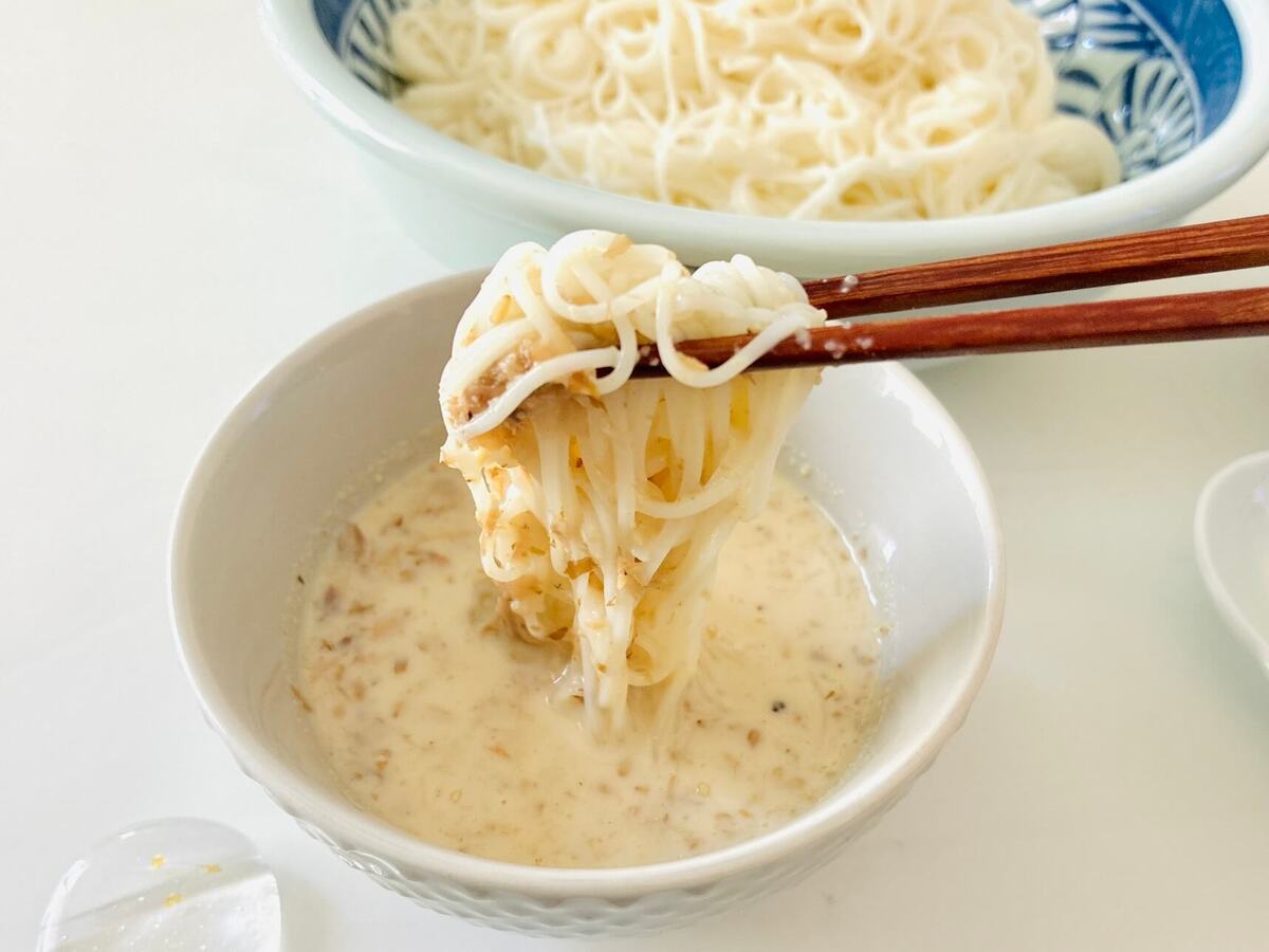 和田明日香さん「ごまミルクつけ麺」