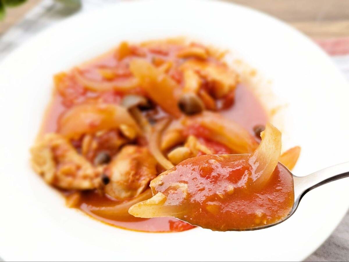 ZIP!「チキンのトマト煮の作り方」のレシピ