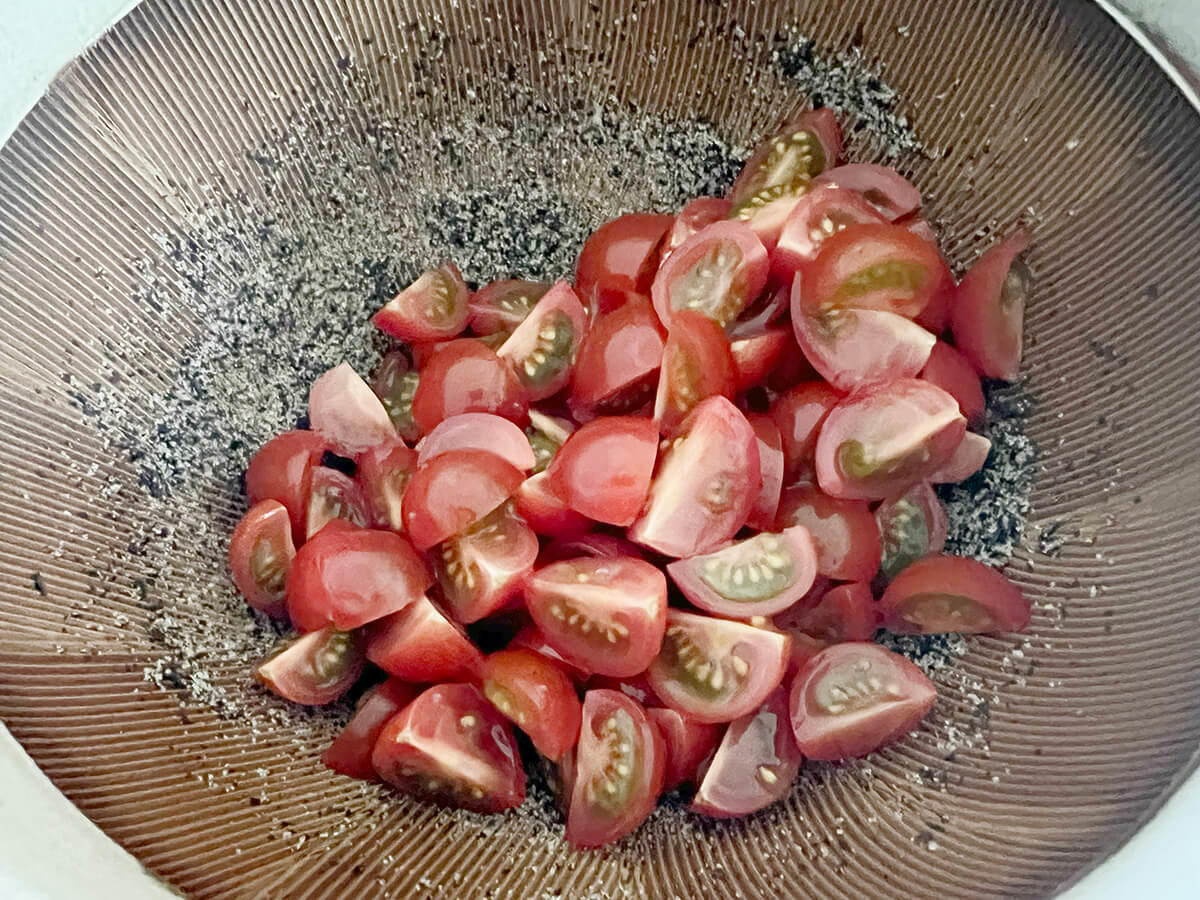 石原さとみさん「ミニトマトの前菜」