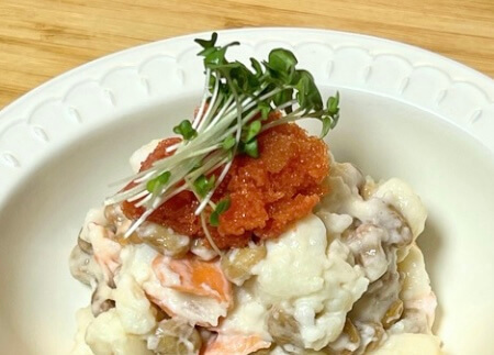 納豆創作料理 夏豆さん「明太子と納豆のポテサラ」