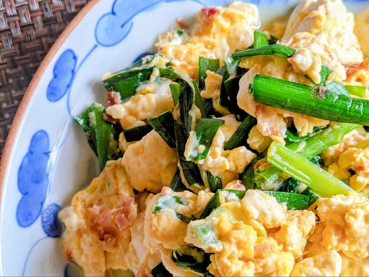 JAグループ公式「ニラ豆腐の卵とじ」のレシピ