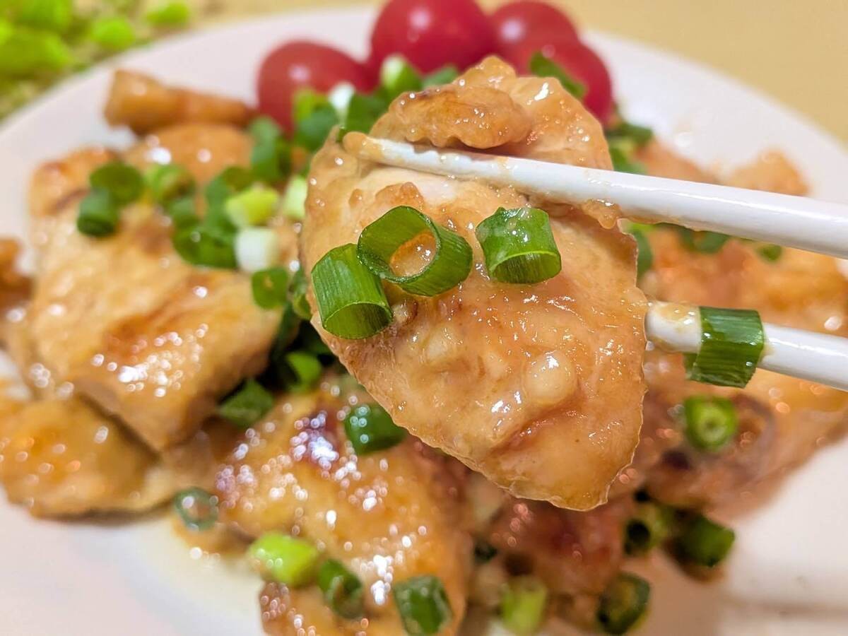 ミツカン公式『おうちレシピ』「コクうま！鶏むね肉のねぎマヨぽん」