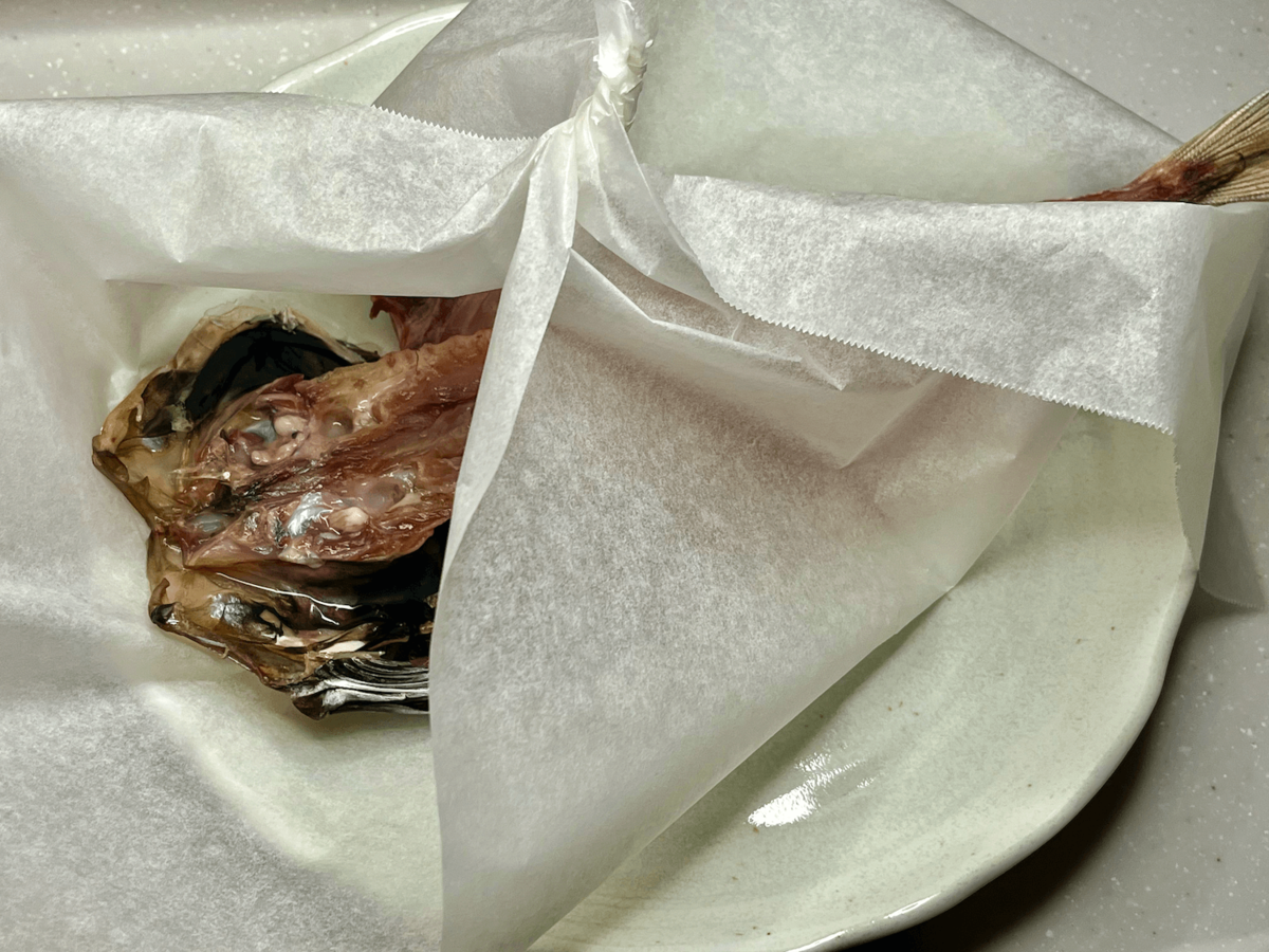 村上祥子さん「電子レンジでアジの干物を焼く方法」