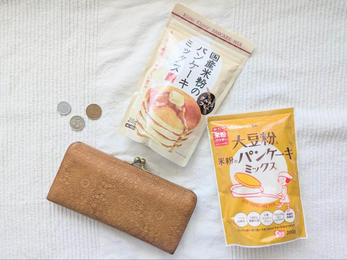 大豆粉と米粉のパンケーキミックス