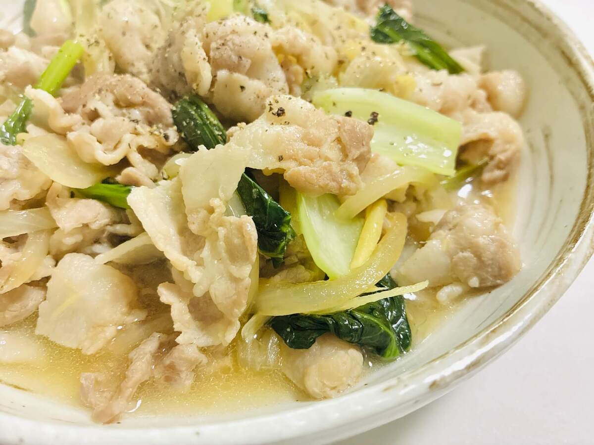 ショウガたっぷり豚バラ炒め