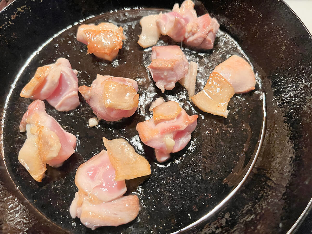 ケンタロウさん「なすと鶏肉のドライカレー」