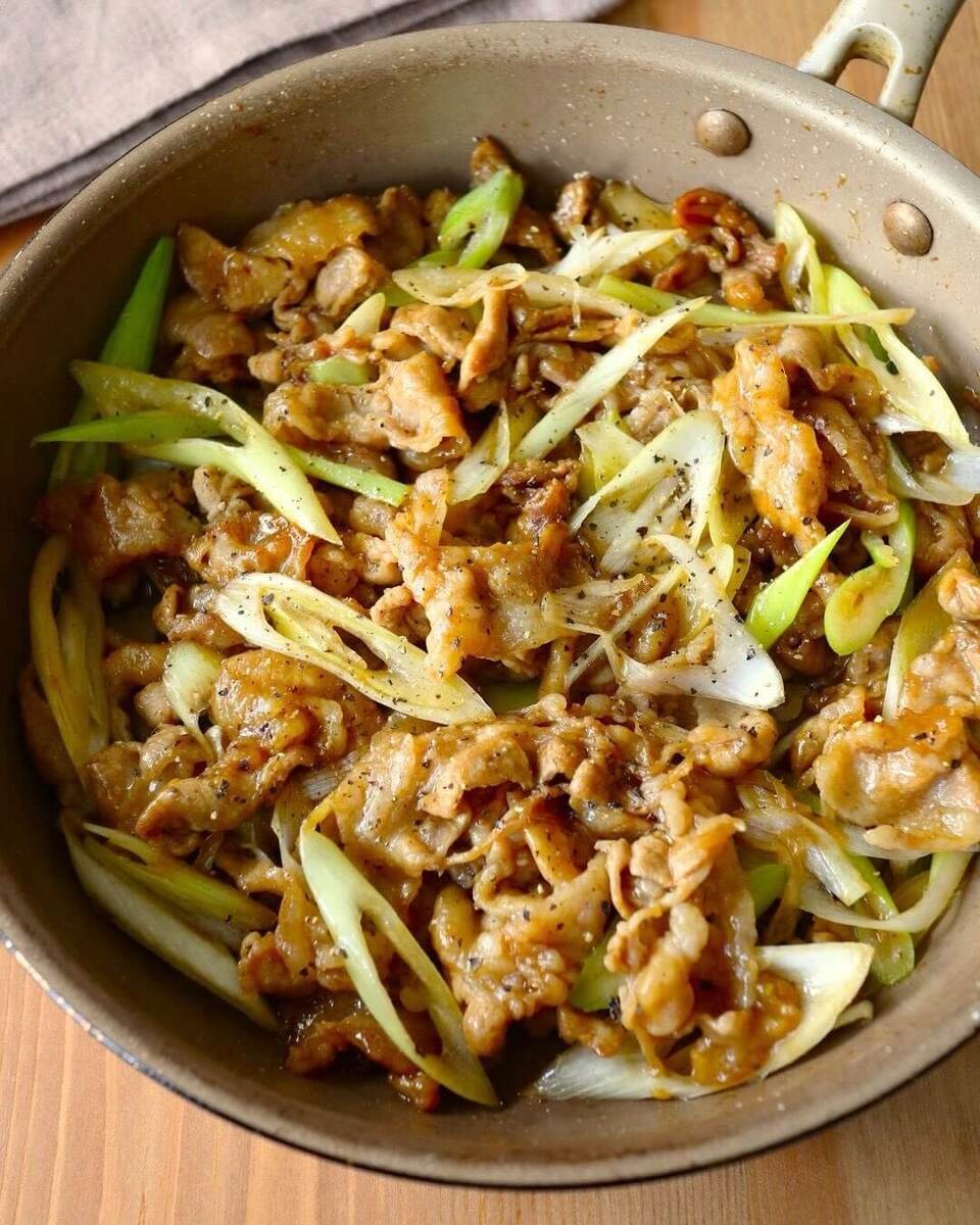 京さん特製「豚こま肉×長ねぎスタミナ炒め」