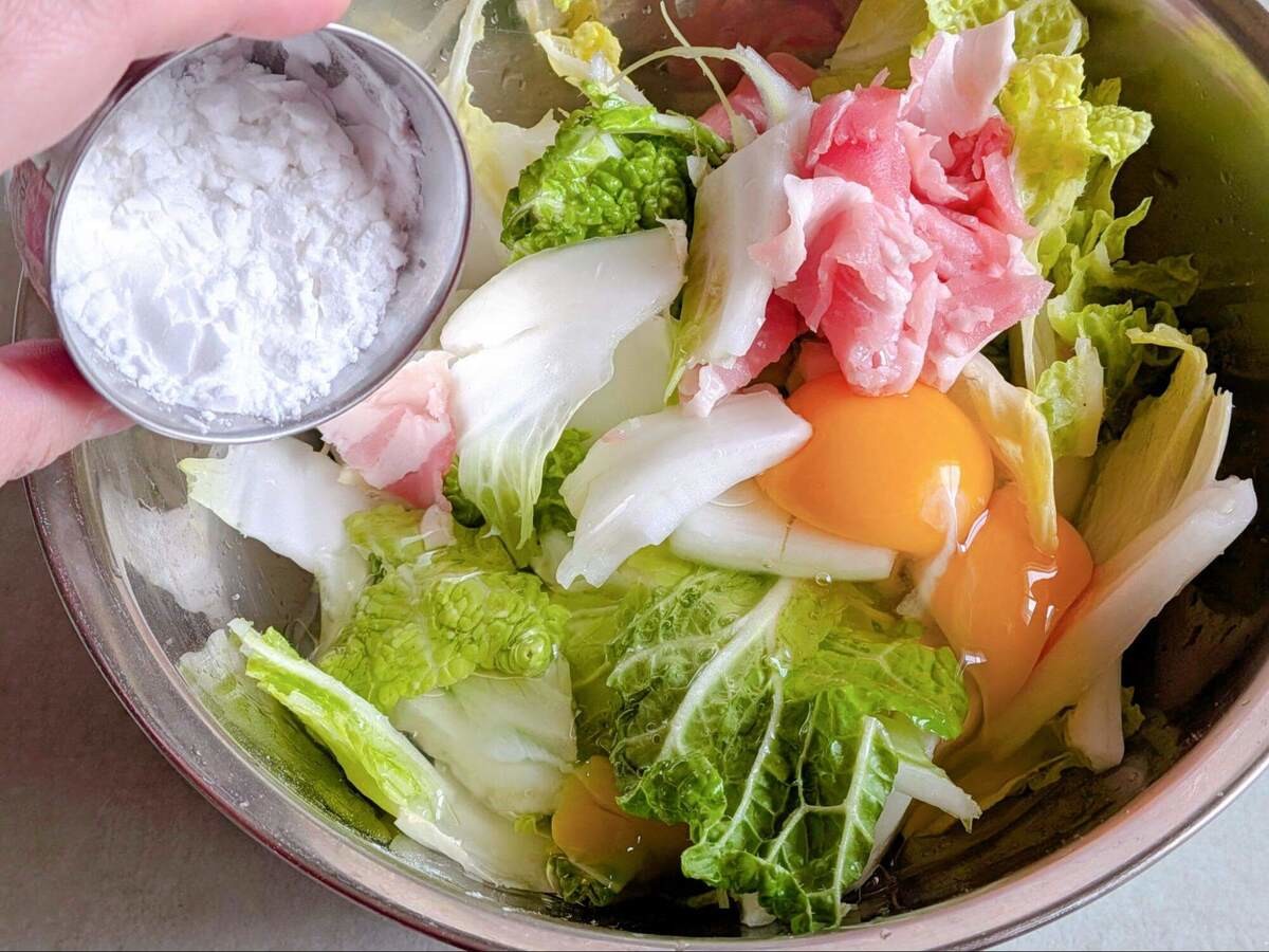 長谷川あかりさん「白菜と豚バラ肉のふんわり卵焼き」