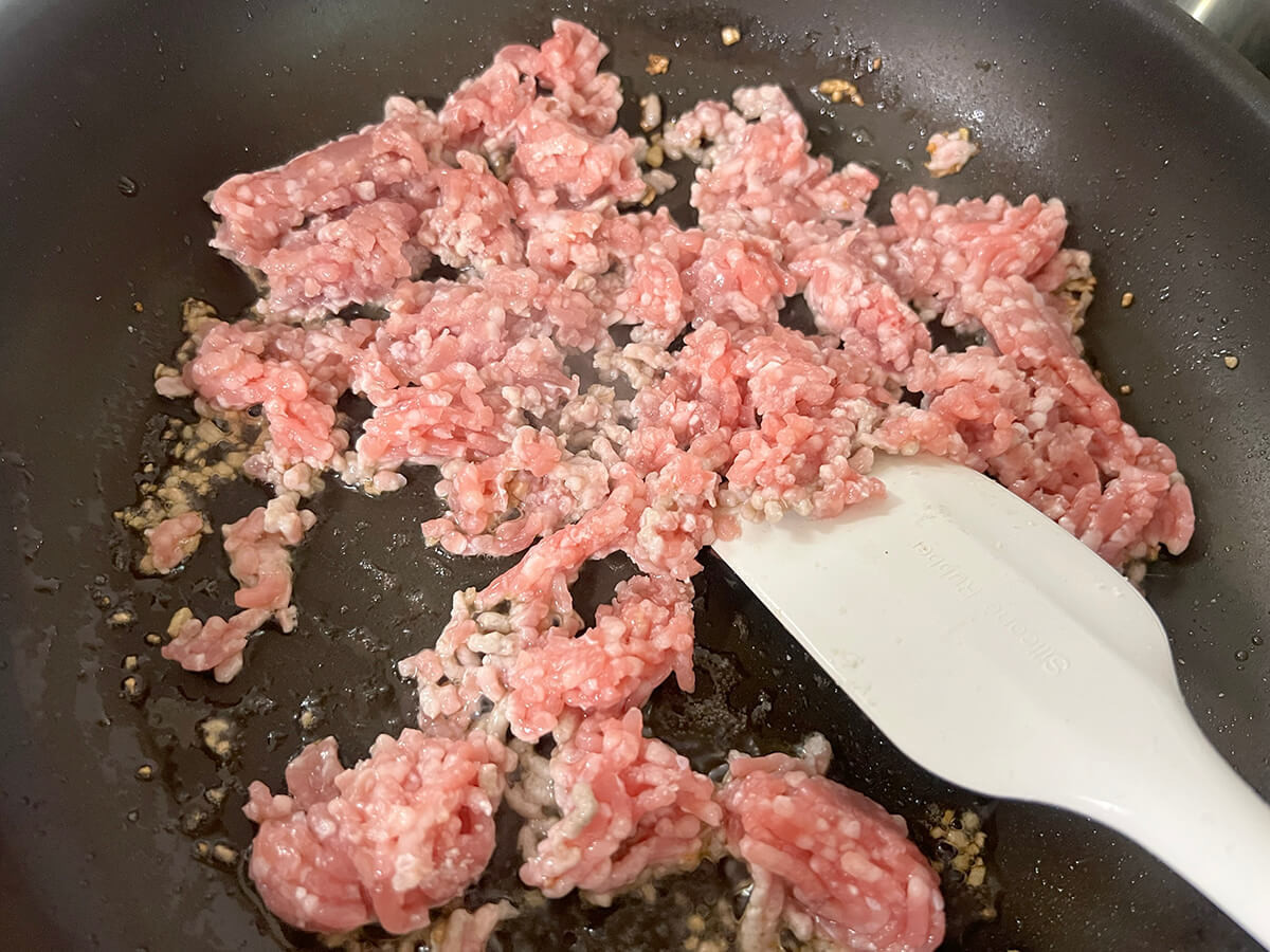 キャベツの肉味噌炒め