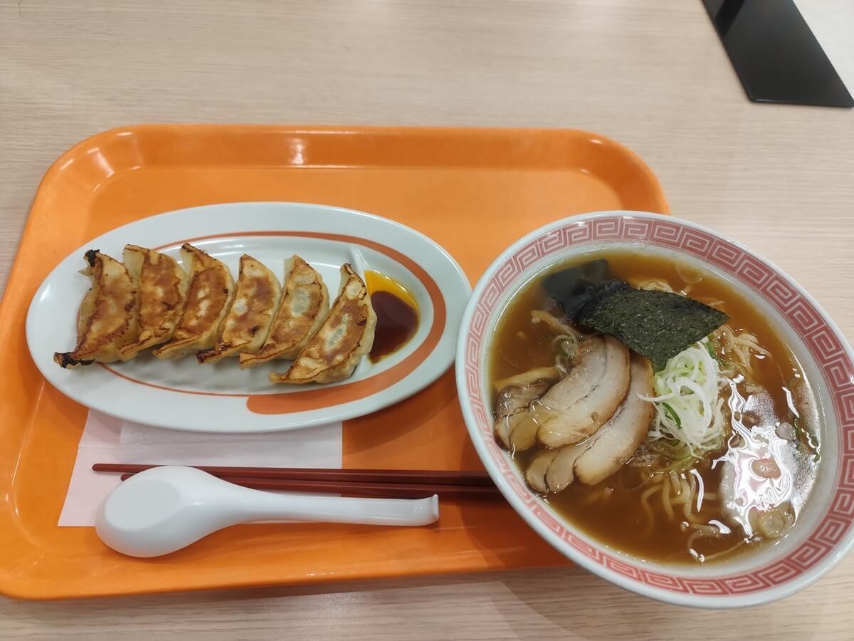 幸楽苑の「中華そば 餃子セット」