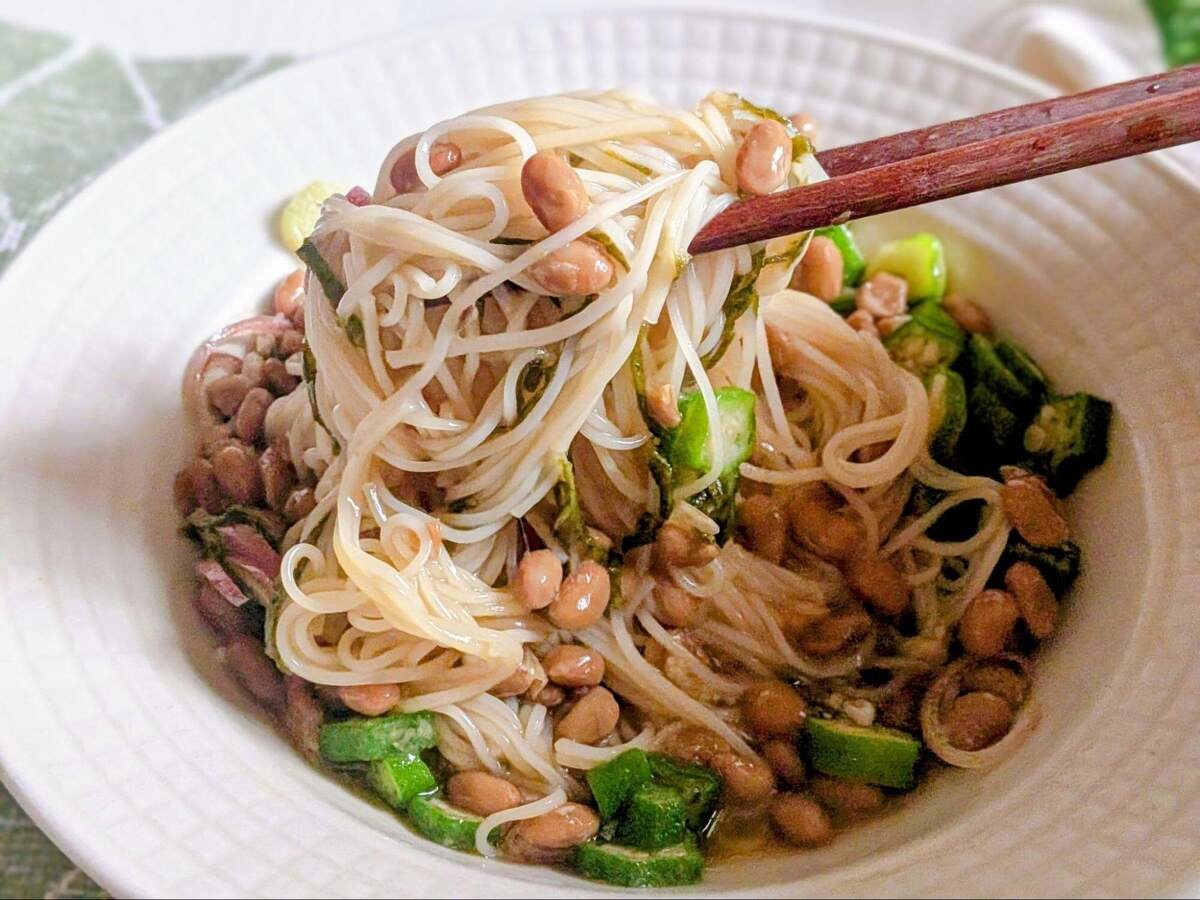 納豆ぶっかけそうめん