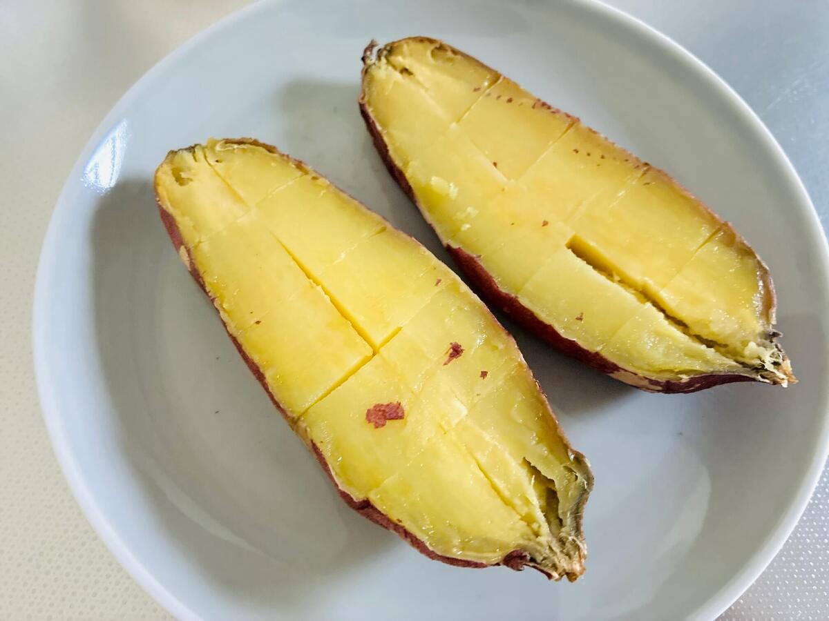 息子にはまだ早い!「焼き芋キムチーズ」のレシピ