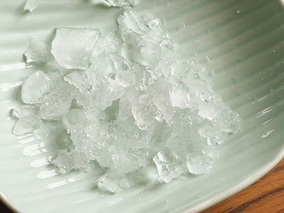 ハンバーグに氷(クラッシュアイス)を入れて焼くレシピ