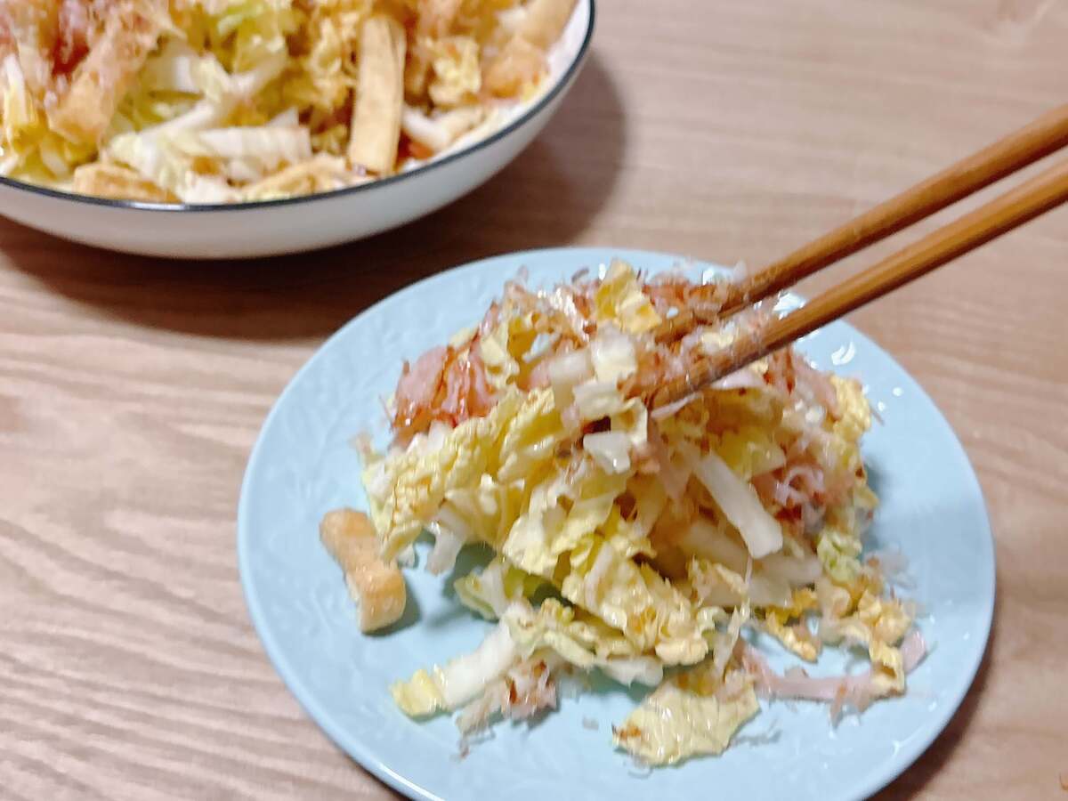 白菜と油揚げの和風サラダ