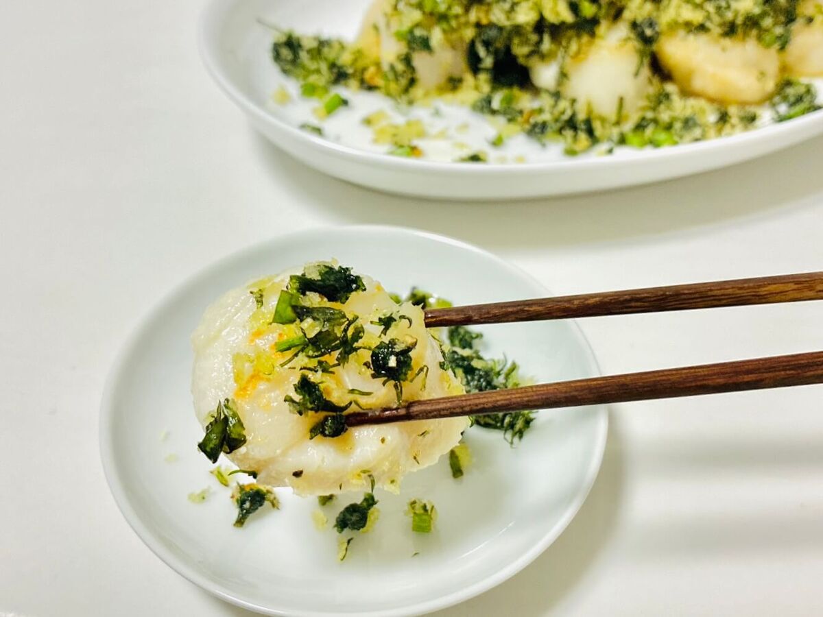 ホタテのソテー　香りパン粉ぶっかけ