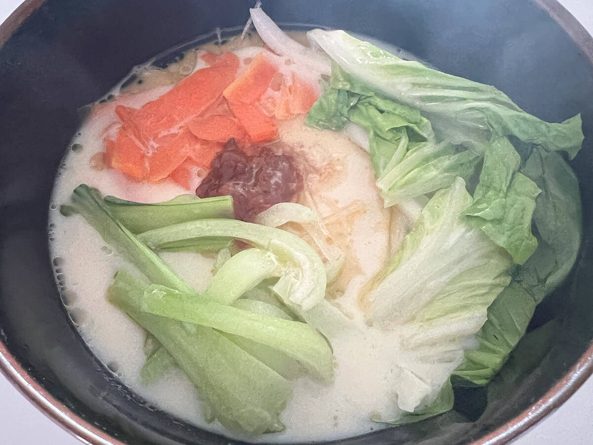 ZIP!で紹介「豆乳春雨担々麺」