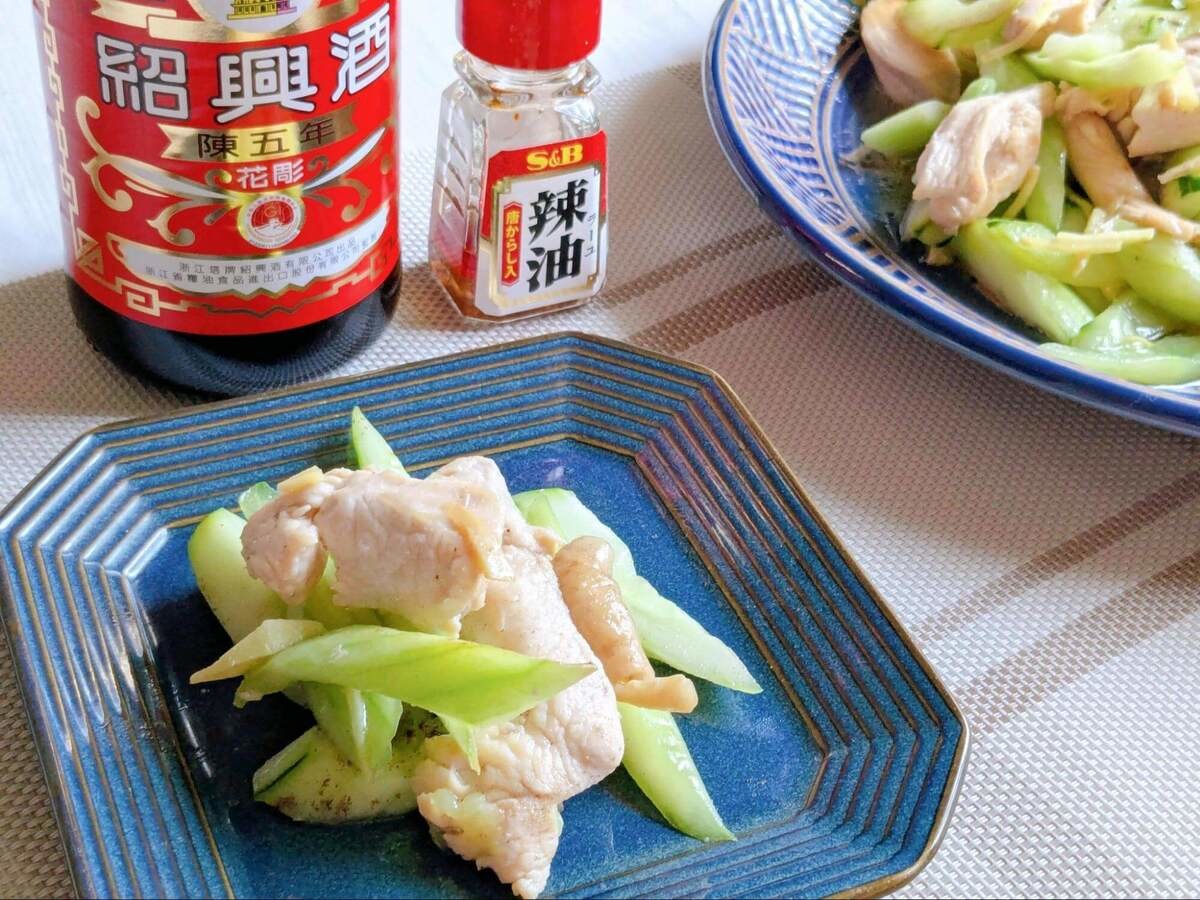 栗原はるみさん「きゅうりと鶏肉の炒めもの」