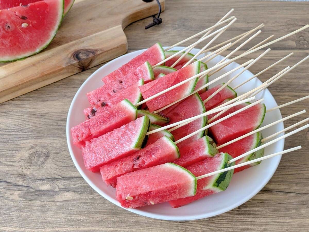 「BBQ風スイカ」の切り方