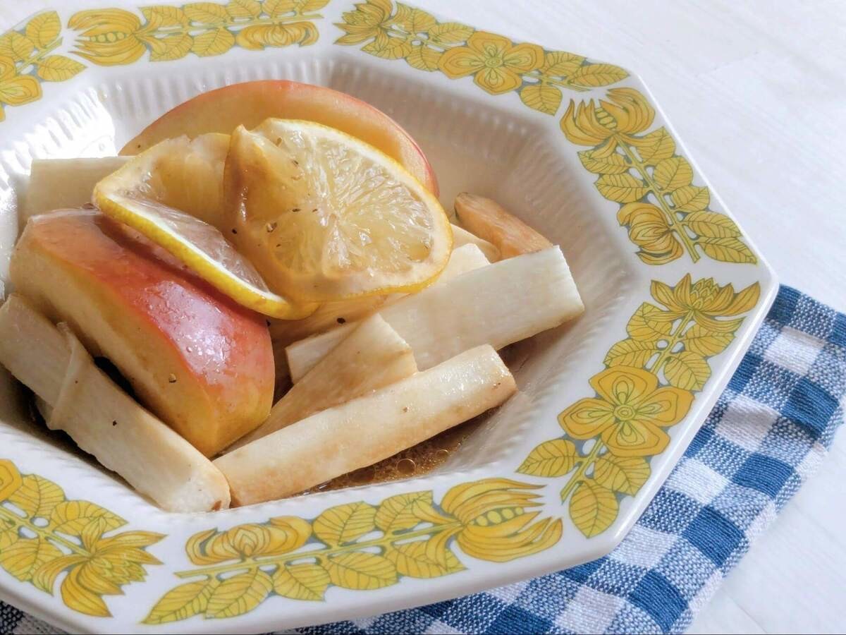 三國清三さん「長芋のしょうゆバターホイル蒸し焼き」