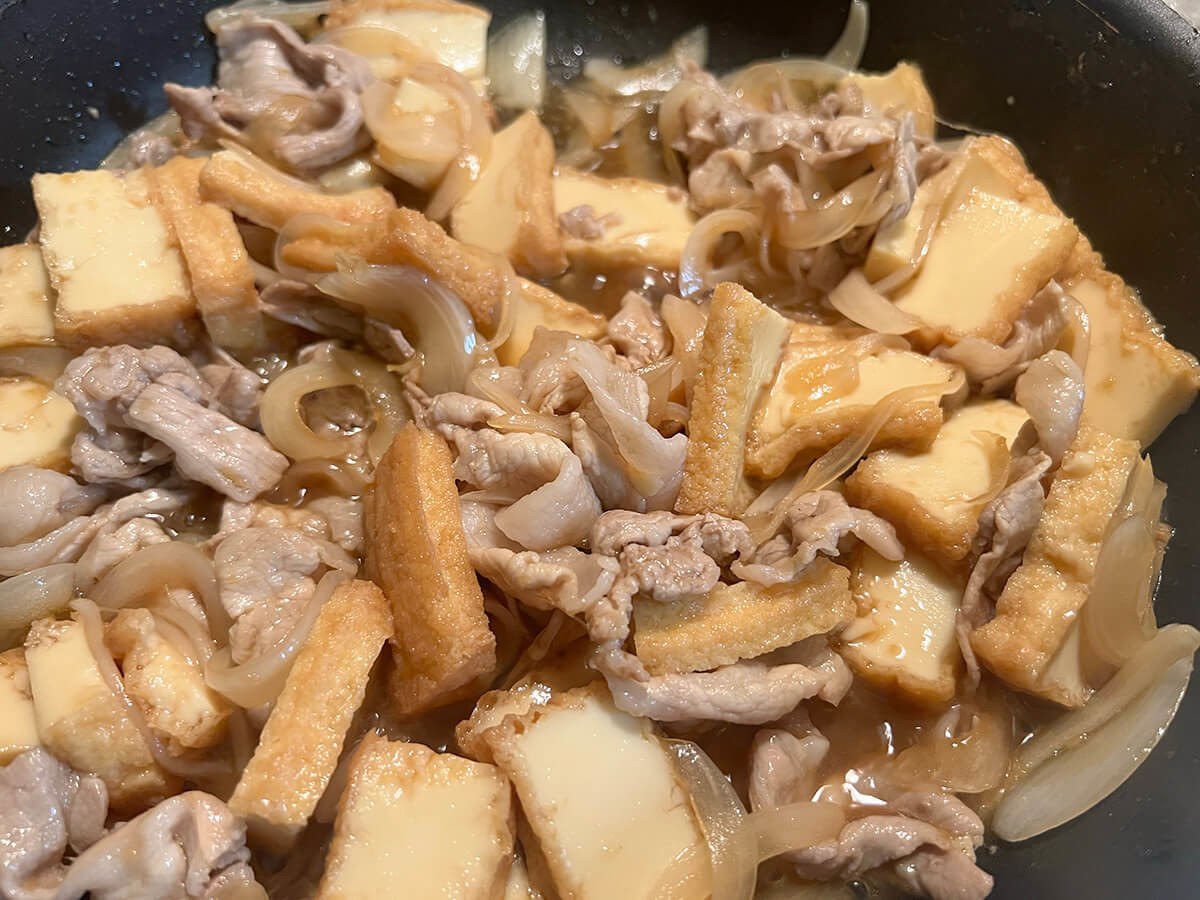 厚揚げと豚肉の旨い奴