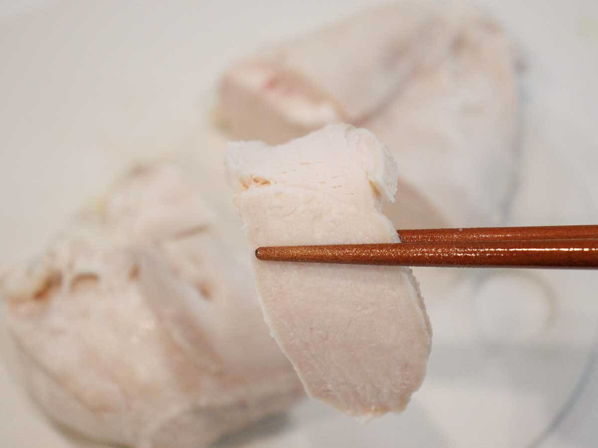 自家製鶏ハムの低温調理
