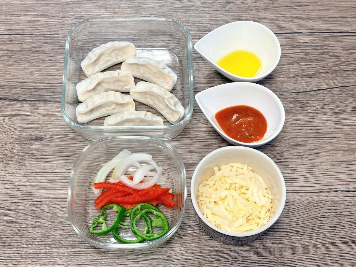 味の素冷凍食品「ギョーザのピザ風」のレシピ