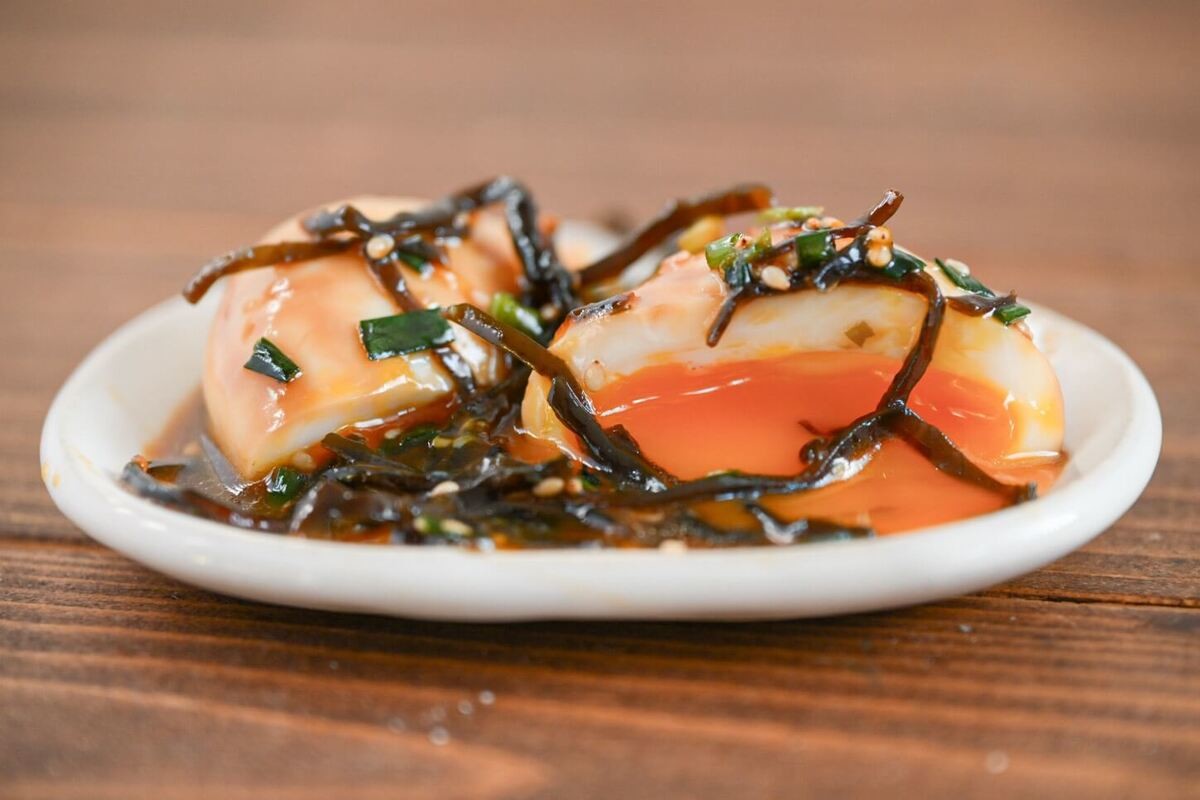 塩こんぶめんつゆ味玉