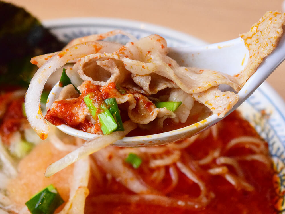 丸源ラーメン「辛肉そば（3辛）」