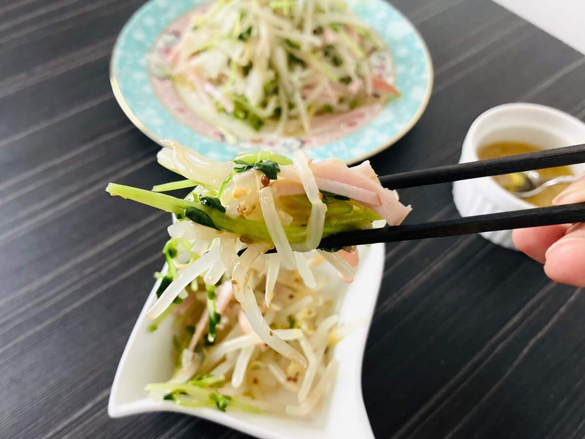 もやし×豆苗の洋風サラダ