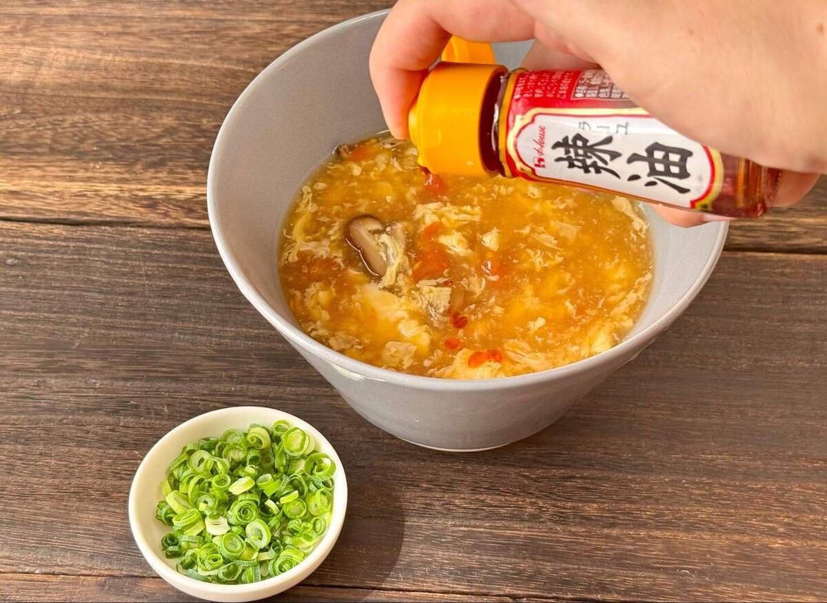 けんまさきっちんさん「たった2分でできる！本格中華スープ！酸辣湯！」のレシピ