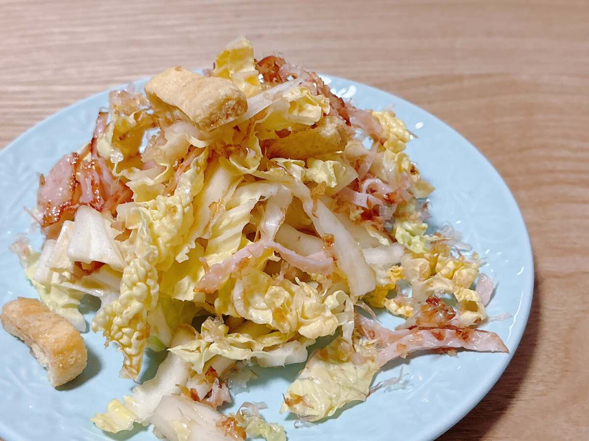 白菜と油揚げの和風サラダ