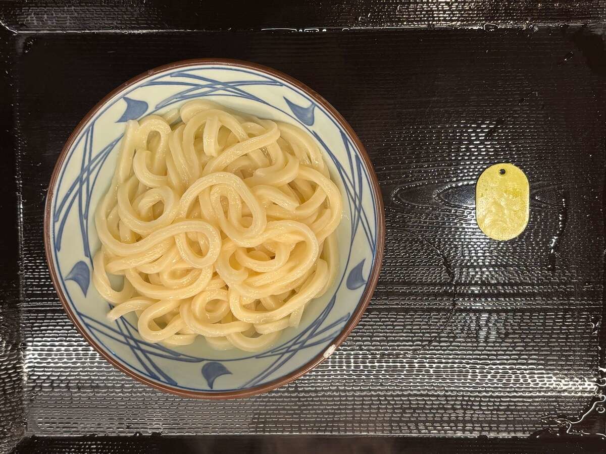 丸亀製麺「だし玉肉づつみうどん 並（税込890円）」