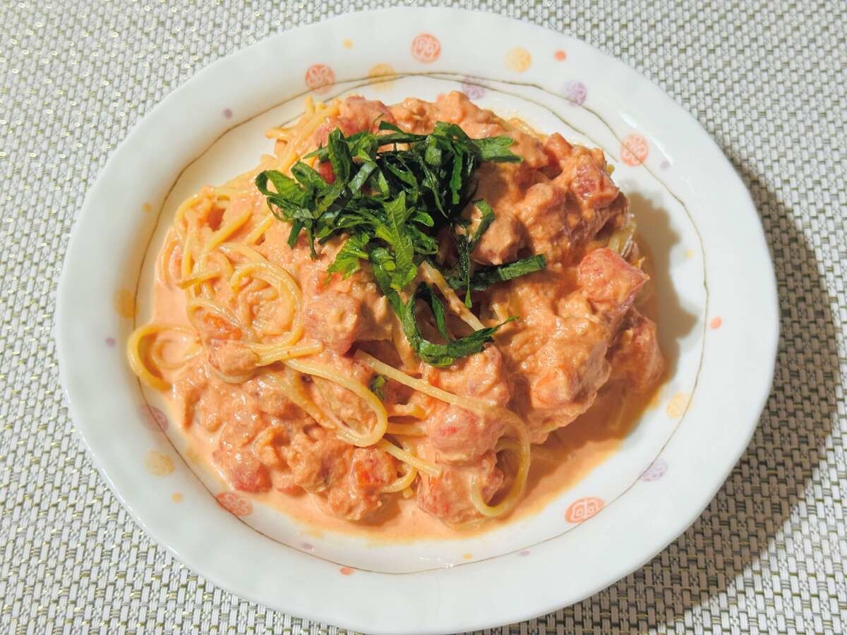 冷製トマトマヨクリームパスタ